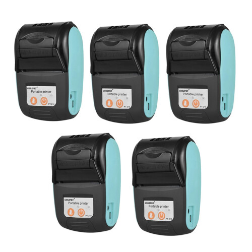 5X GOOJPRT PT-210 Portable Thermal Printer Handheld 58mm Receipt Printer