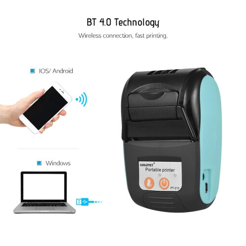 5X GOOJPRT PT-210 Portable Thermal Printer Handheld 58mm Receipt Printer 1