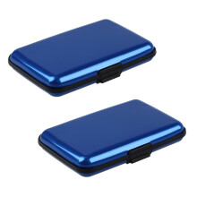 2X Wasserdichte Visitenkarte ID Kreditkarte Brieftasche Halter Aluminium-Etui Schutzschale (zufaellige Farbe)