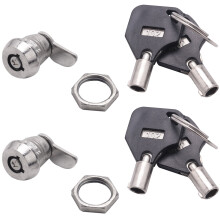 2X Cabinet Door Quarter Turn Security Tubular Cam Lock with Keys