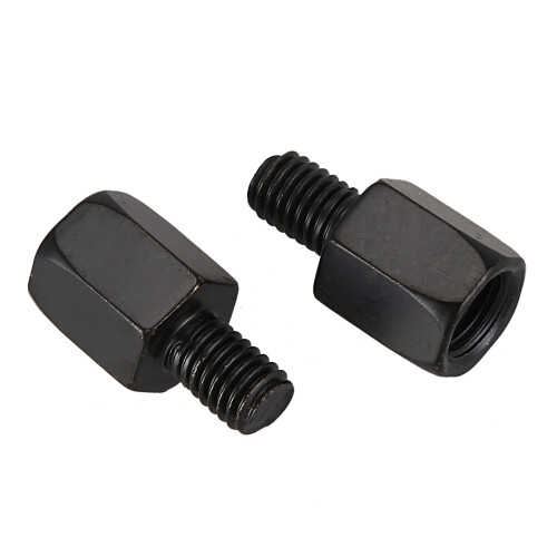 4 PCS motorcycle Mirror Adaptors Converts Clockwise 8MM TO 10MM Black 1
