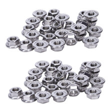50 Pcs 304 Stainless Steel Serrated Flange Metric Hex Lock Nuts M6