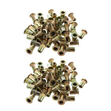 100 pcs M10/M12/M8/M5/M6/M4/M4 Flat Rivet Nut Furniture Decoration Instrument (M4)