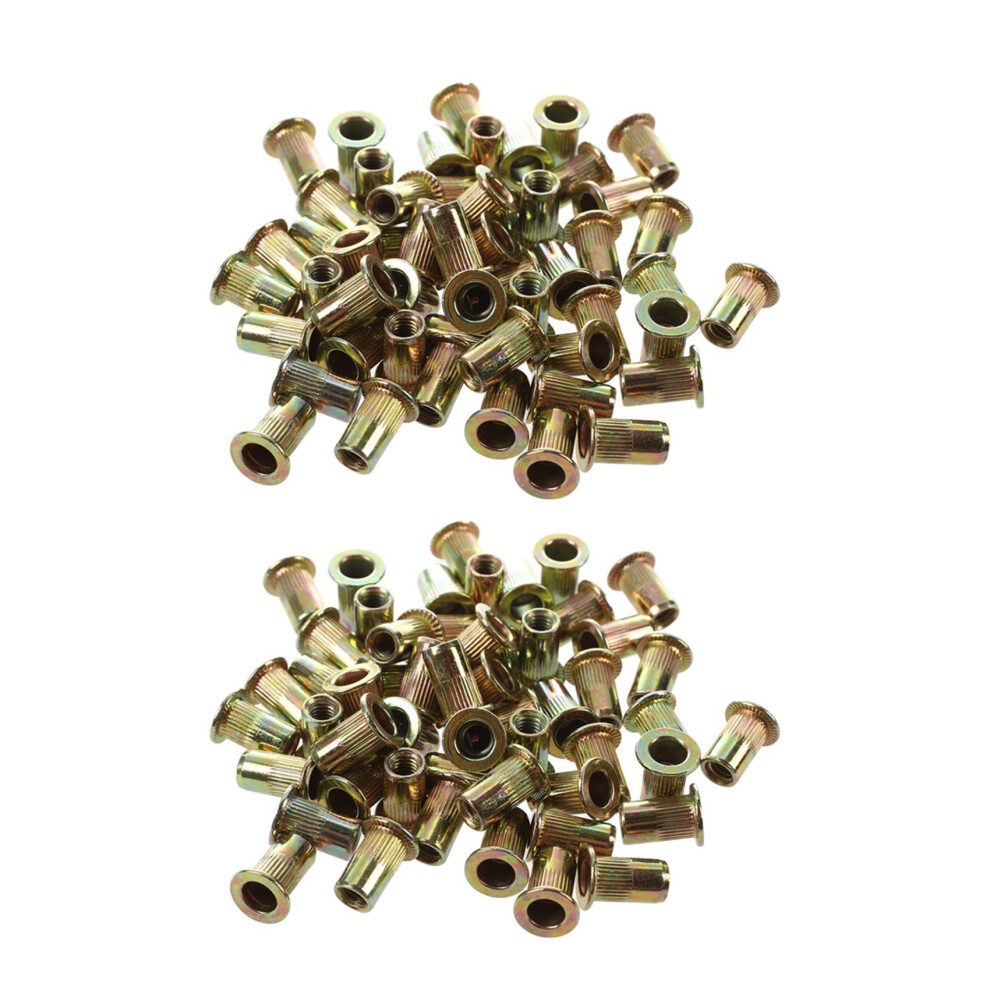 100 Pcs M10/M12/M8/M5/M6/M4/M4 Flat Rivet Nut Furniture Decoration Instrument (M4) 6032291091133