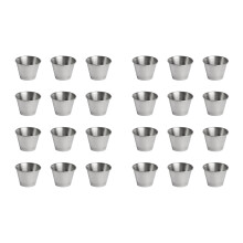24 Pack Stainless Steel Condiment Sauce Cups,Commercial Grade Dipping Sauce Cups,Ramekin Condiment Cups Portion Cups