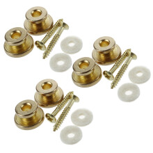 6pzs Boton de correa dorada con tornillo de montaje para mandolina guitarra