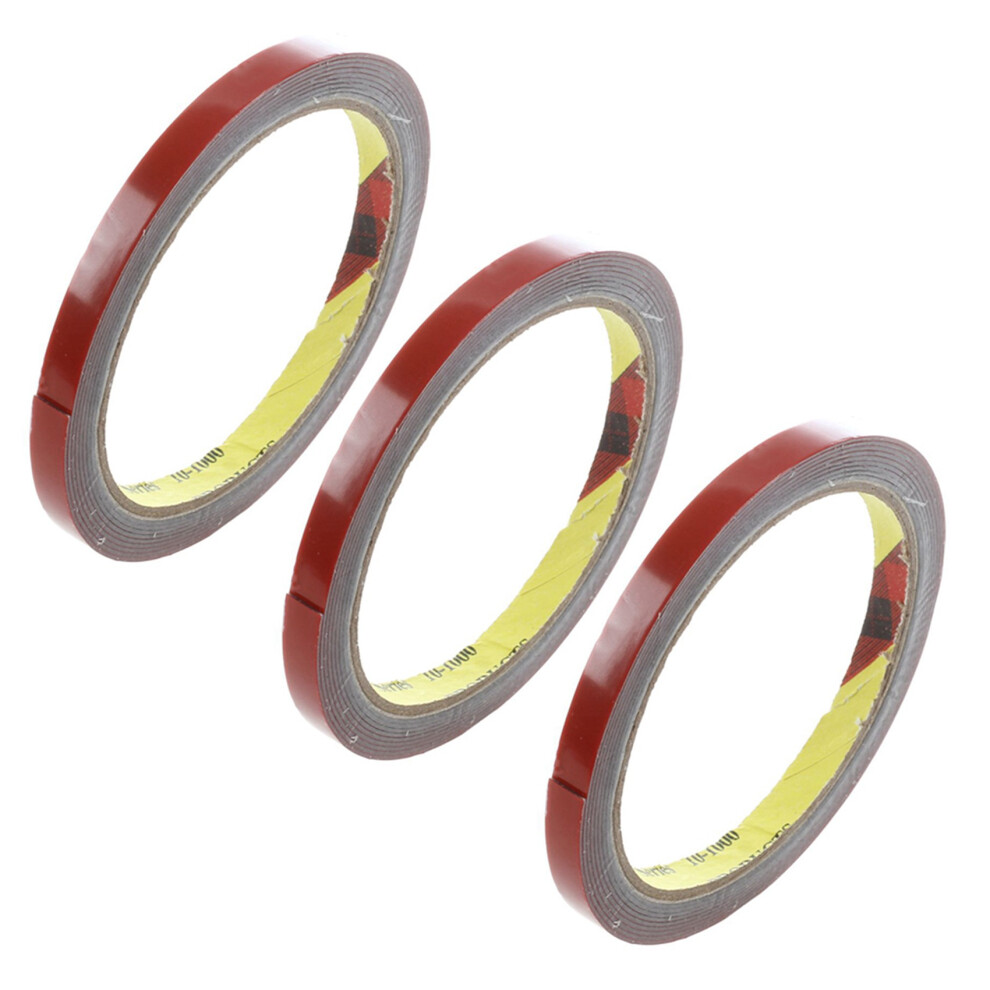 3X Strong Permanent Double Sided Super Sticky Foam Tape Roll For Vehicle Car, 8Mm* Red 4713909263716