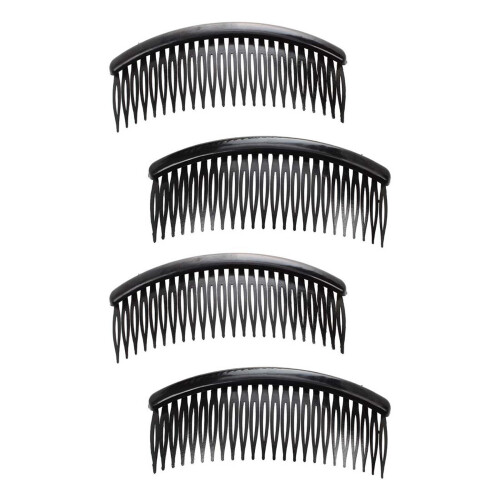 4 x Peigne Inséré de 24 Dents Noir