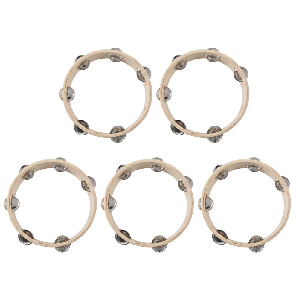 5X 8 Inch Musical Tambourine Tamborine Drum Round Percussion Gift For Ktv Party 6033212282876