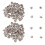 200 Prata Copper Round Cone Rivet Spike Studs Spots DIY Rock Punk 8Mm 1