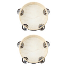 2X 6 Inch Musical Tambourine Tamborine Drum Round Percussion Gift for KTV Party