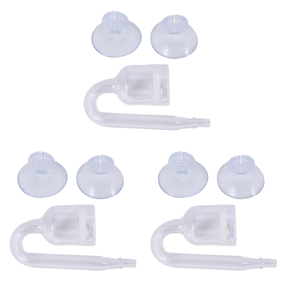 Exogio 3X Aquarium Fish Tank Co2 Diffuser Carbon Dioxide Reactor With Ceramic Disc + 6 Suckers