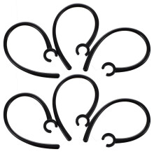 6 Pcs Handfree 5,5 Mm OrifíCio de PláStico Preto Gancho para Fone de Ouvido
