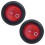 2X Rocker  Bipolar  OFF Red 3 Pins 220V 1