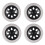 4X Rueda de Carrito de Compras Rueda de Espuma de Nucleo de Plastico Negro 1