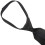 2X Men Solid Black Polyester Zip  Necktie Smooth Zipper Tie 8