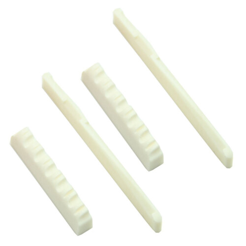 2Set Ivory Bone Bridge Saddle and Nut for 6 String Acoustic Guitar 1