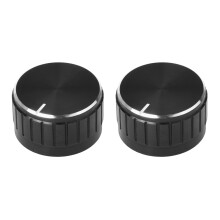 2X Schwarz Lautstaerkeregler Verstaerker Knopf Rad
