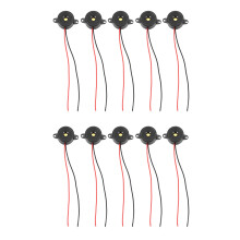 10 Pcs 3-24V 85DB Som EletrôNico Alarme Campainha Preto 23 X 12Mm
