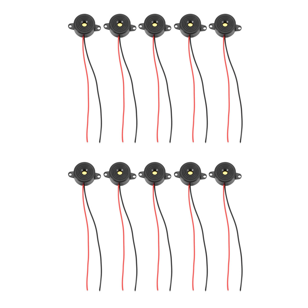 10 Pcs 3-24V 85Db Sound Electronic Buzzer Alarm Black 23 X 12Mm 6032040886195