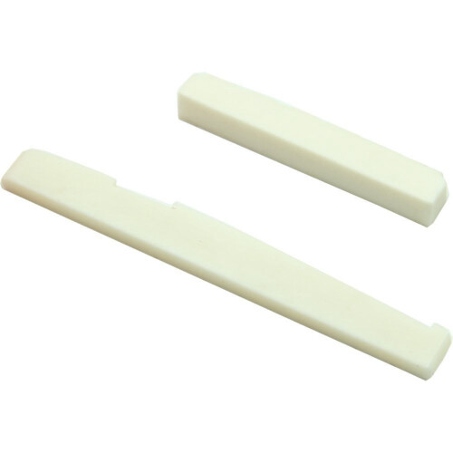 2Set Ivory Bone Bridge Saddle and Nut for 6 String Acoustic Guitar 1