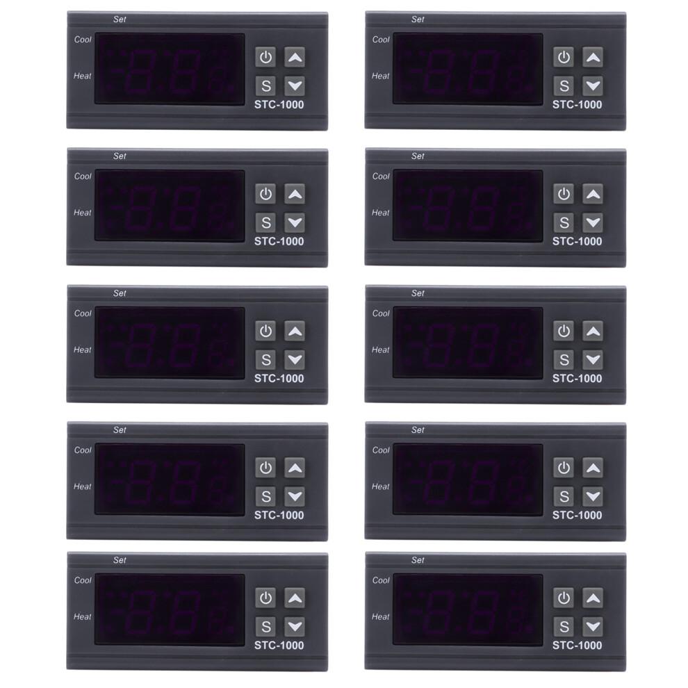 10X 220V Digital Stc-1000 Temperature Controller Thermostat Regulator+Sensor Probe 6033818938436