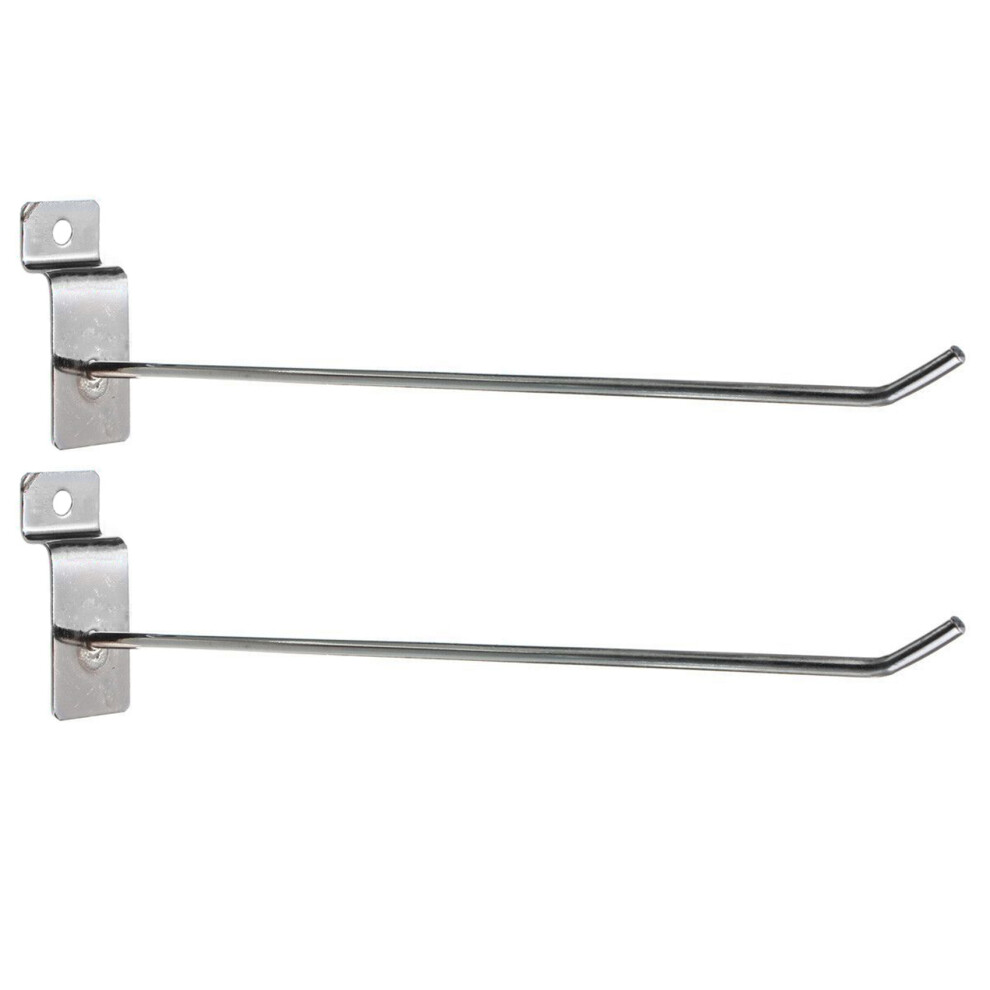 50 X Slatwall Single Hook Pin Shop Display Fitting Prong Hanger 200Mm 6031891471512