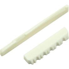 2Set Ivory Bone Bridge Saddle and Nut for 6 String Acoustic Guitar