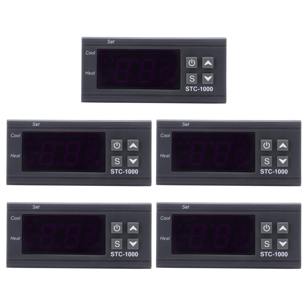 5X 220V Digital Stc-1000 Temperature Controller Thermostat Regulator+Sensor Probe 4712522144471