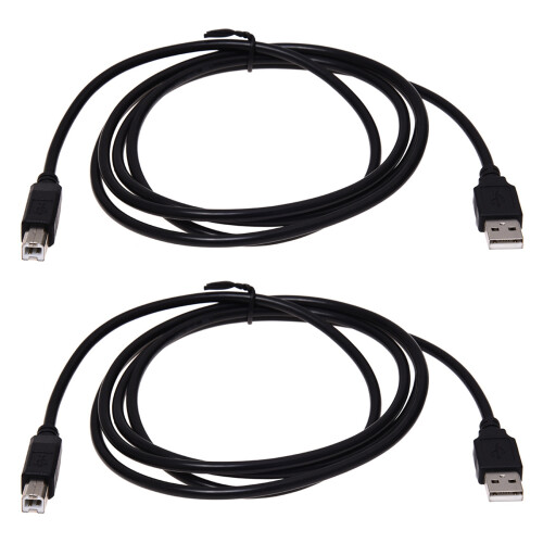 2X para  Pixma Impresora USB 2.0 Cable de Cuerda A-B 1.8M