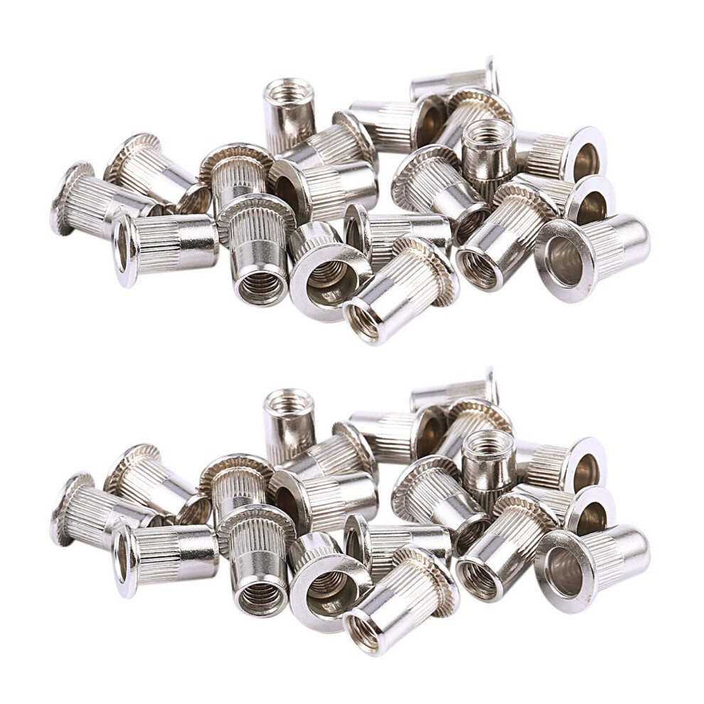 40 Pcs 304 Stainless Steel Rivet Nut Rivnut Insert Nutsert M6x15mm 4712367812139