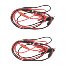 1 M Longitud Clip Cocodrilo A Cable de Prueba de Clavija Platano 2Par para Multimetro