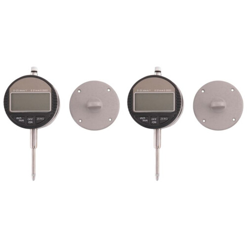 2X Digital Dial Indicator DTI 0.01mm/.0005inch Range 0-25.4mm/1inch Clock Gauge