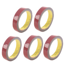5X Rollo Pegajoso Estupendo Echado A Un Lado Doble Fuerte Fuerte de La Cinta de La Espuma para El Coche del VehíCulo, Rojo 20mm x 3Meter