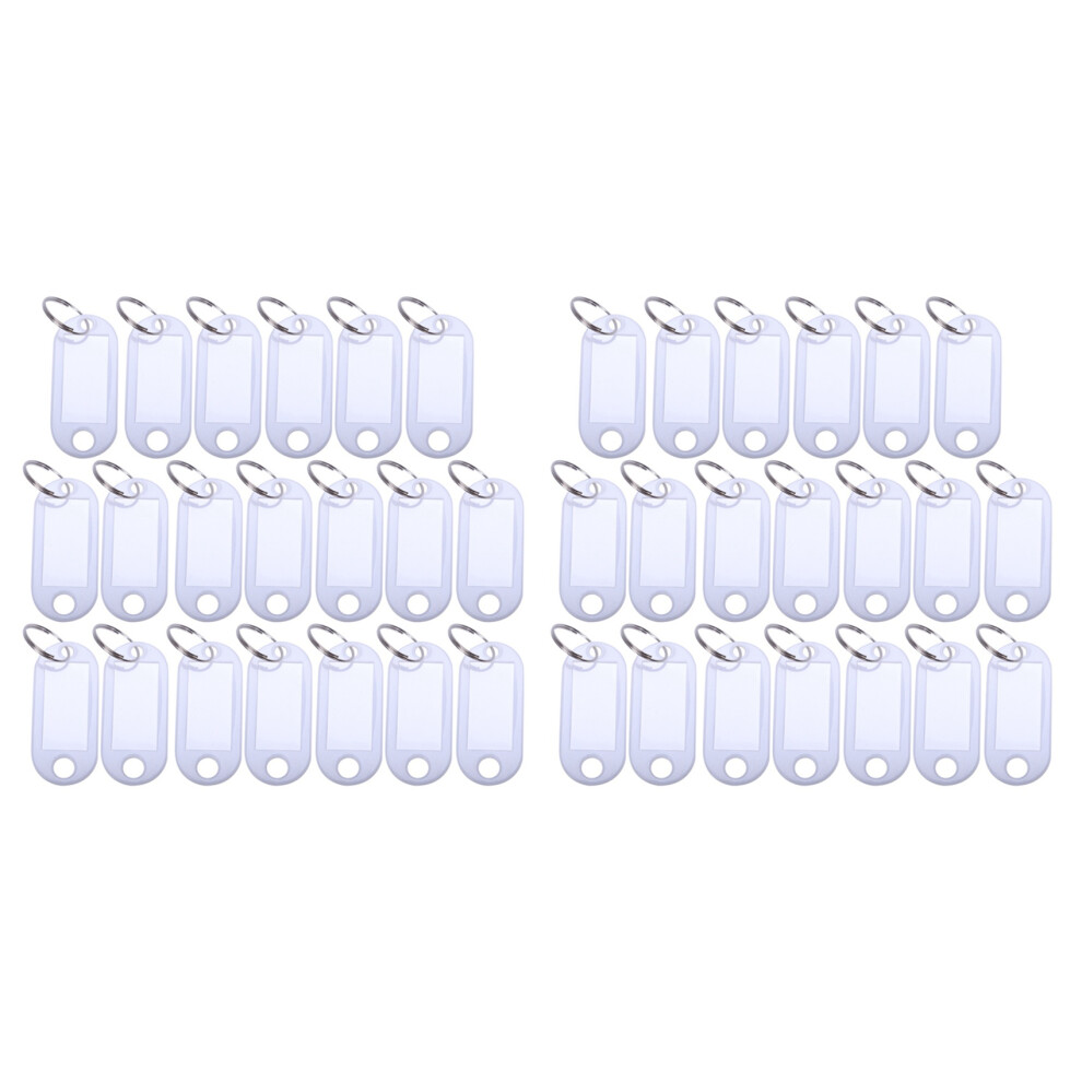 White Portable Plastic Key Fob Key Tag Id Labels 60 Pieces 6033506204805