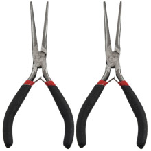 2X Flat Gift Long Nose Tapered Pliers Beading Jewelry Tool 15cm
