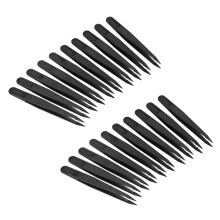 20 Pcs Black Plastic Tip  Pinzas AntiestÁTicas de 12 cm de Longitud