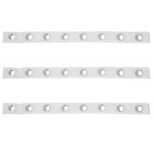 3X 5M Eyelet Curtain Tape 40 Rings Accessories Sewing Silver Curtains Blinds New