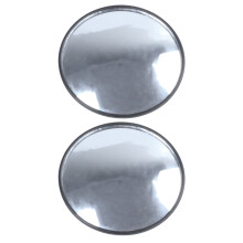 2X 95mm OD Adhesive Round Convex View Rear Mirror Mirror Side Mirror