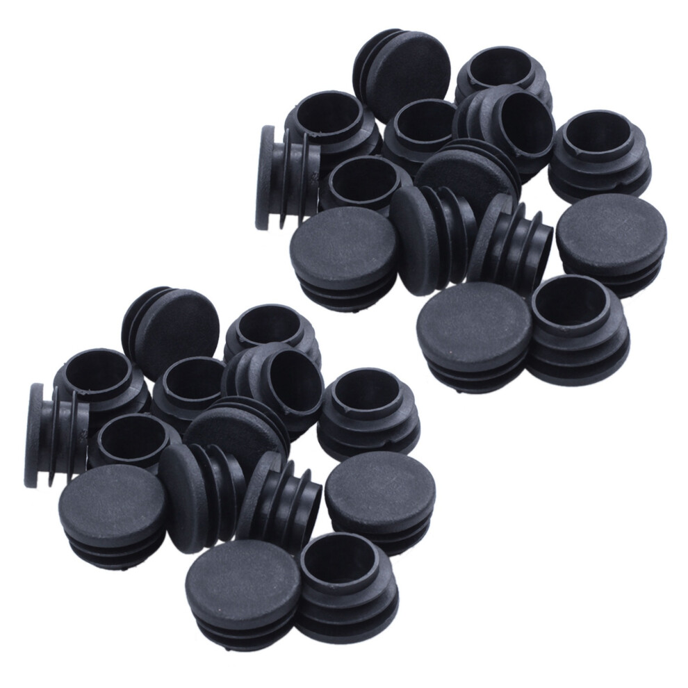 30 Pieces Of Chair Table Legs End Plug 25Mm Diameter Round Plastic Inserted Tube 6133381045354