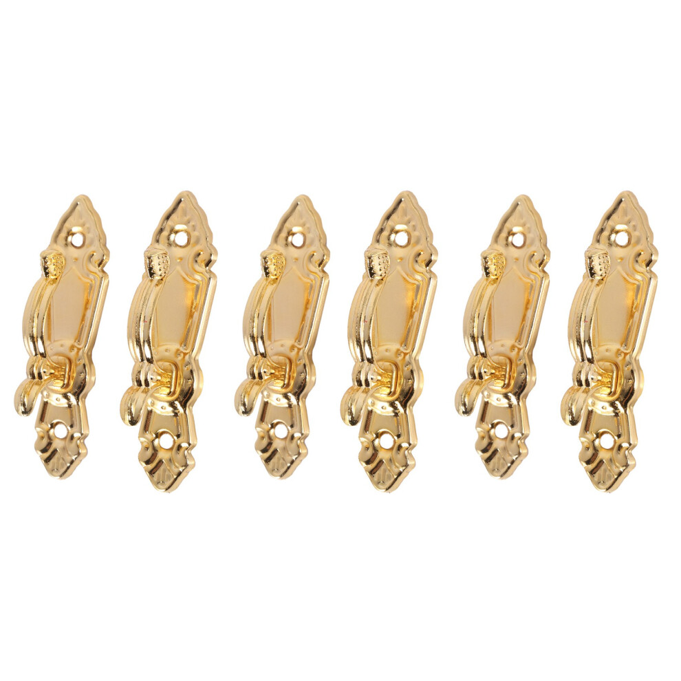Screw Mount Curtain Tassel Tie Back Tieback Wall Hooks 6Pcs Gold Tone 6033179282285