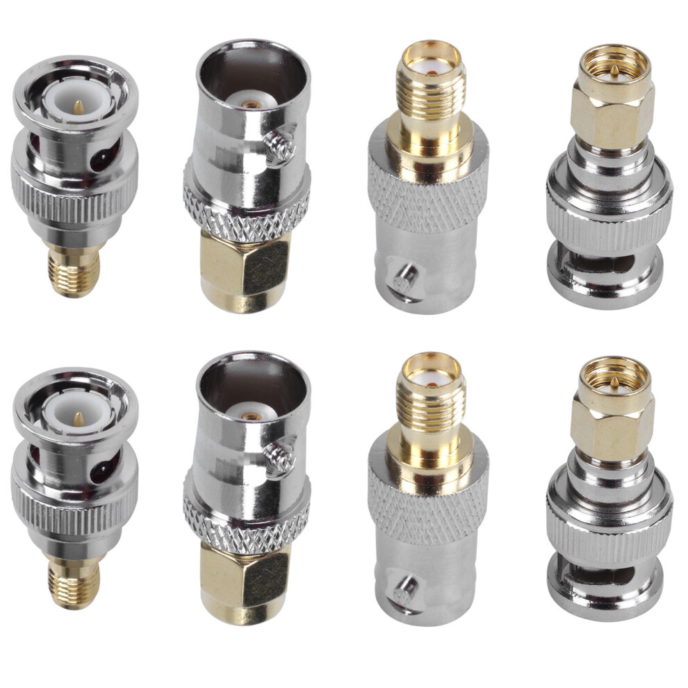 Sma To Bnc Kits Rf Coaxial Adapter Male Female Coax Connector 8 Pieces 4712256142286
