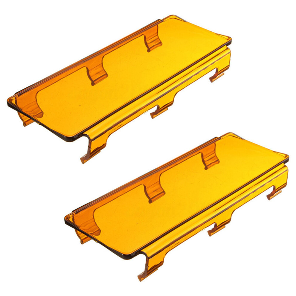 2X 8 Inch Curved Led Work Bar Lens Cover Atv Utv Offroad 4Wd Light/Amber 4711651069419