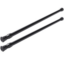2X Spring Extendable Loaded Curtain Rail Pole Telescopic Bath Window Tension Rod,40-70cm