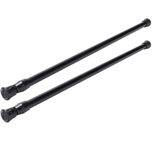 2X Spring Extendable Loaded Curtain Rail Pole Telescopic Bath Window Tension Rod,40-70cm