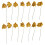 14Pcs Foam Glitter Artificial Rose Decor, Gold 1
