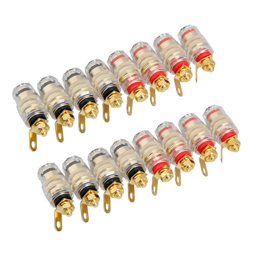16Pcs 4Mm Amplifier Speaker Terminal Binding Post Banana Plug Jack 6033768647242