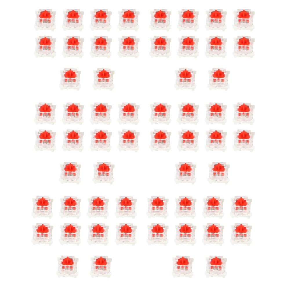60Pcs Plastic For 3 Pin Mx Rgb Mechanical Keyboard Replacement Red 4713617467109