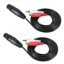 2X 1,5 M / 5 Ft Stereo Audio Splitter Patch Y Kabel 1 XLR Buchse auf 2 RCA Stecker