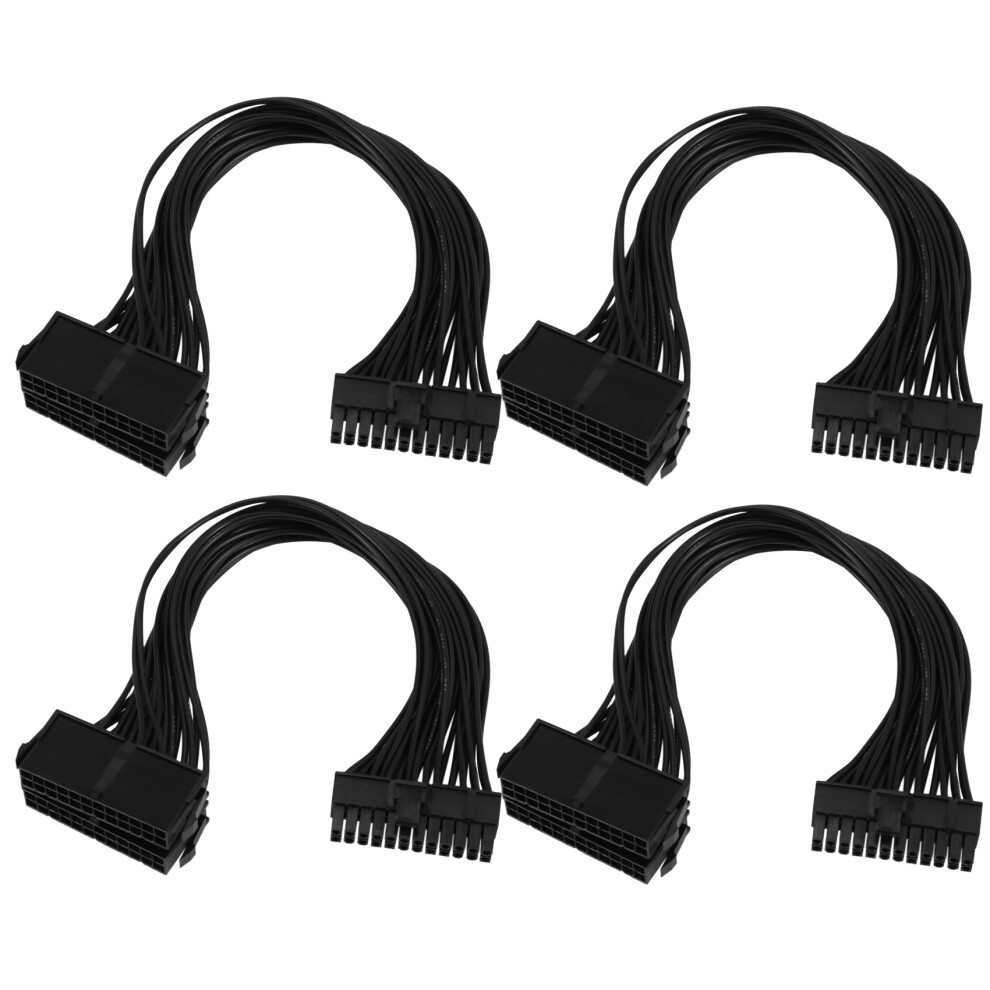 4X Power Supply Splitter, Dual Psu Cable Adapter 24 Pin 20+4 Pin Atx Motherboard Adapter Extension Cable Exogio